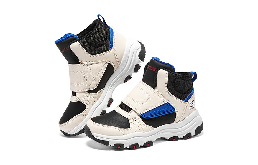 Lookbook (Youth) Skechers I-Conik Boots 'Beige Black Blue' 8701647L-NTMT