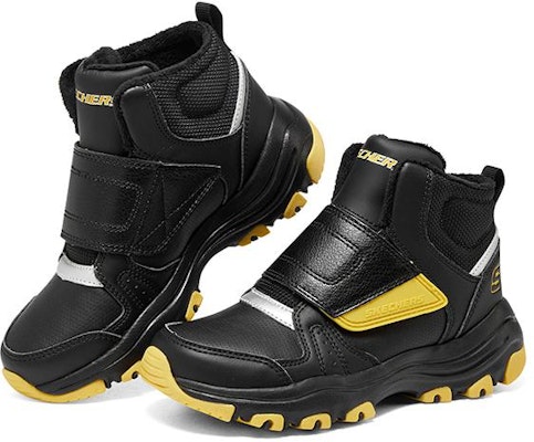 (JR) スケッチャーズ I-Conik ブーツ (黒/黄) 8701647L-BKSL Shop (JR) スケッチャーズ I-Conik ブーツ (黒/黄) 8701647L-BKSL