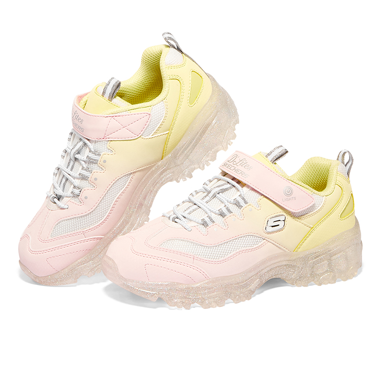 Lookbook (JR) Skechers Ice D''lites ''Rosa Giallo'' 302557L-PKYL
