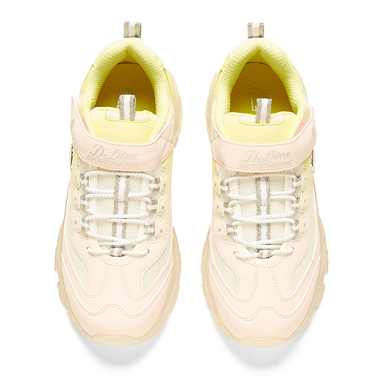 Shop (JR) Skechers Ice D''lites ''Rosa Giallo'' 302557L-PKYL