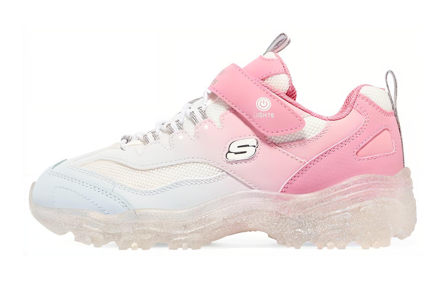 (Youth) Skechers Ice D'lites 'White Pink' 302557L-LBPK