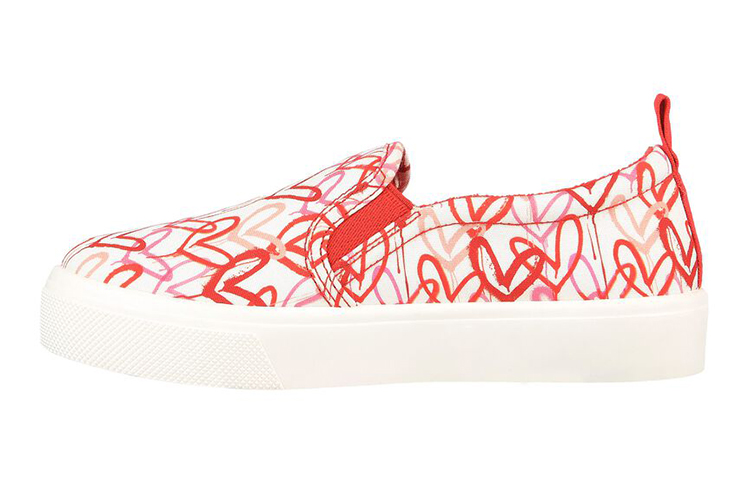 (Youth) Skechers James Goldcrown x Poppy 'Lovable Hearts' Slip-On Low Kid's White Red 314057L-WRPK