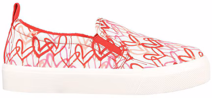Order 大童 James Goldcrown x Skechers Poppy-Lovable Hearts 一腳蹬 低幫 兒童板鞋 白紅色