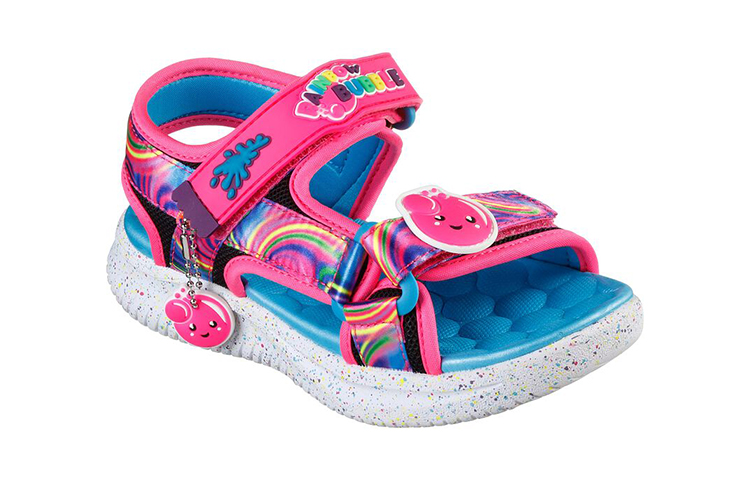 Lookbook (Youth) Skechers Jumpsters Sandal 'Splasherz Black Multicolor' 302999L-BKMT