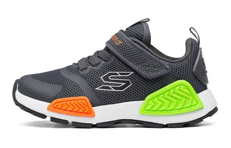 (Youth) Skechers Kinectors 'Charcoal Grey' 97670L-CHAR