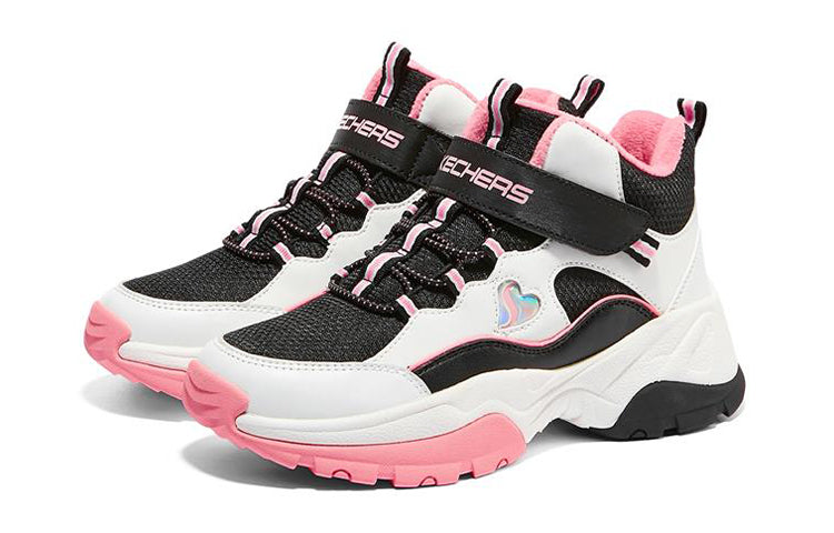 Lookbook (JR) Skechers Kozmiks ''Noir Blanc Rose'' 302527L-BKWP
