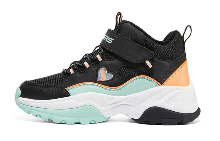 (Youth) Skechers Kozmiks Mid 'Black Light Green' 302527L-BKAQ