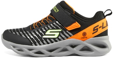 (Youth) Skechers Light Up Sneaker 'Black Orange' 401650L-BKOR (Youth) Skechers Light Up Sneaker 'Black Orange' 401650L-BKOR