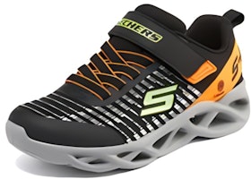 (JR) Skechers Sepatu Menyala 'Hitam Oranye' 401650L-BKOR Lookbook (JR) Skechers Sepatu Menyala 'Hitam Oranye' 401650L-BKOR