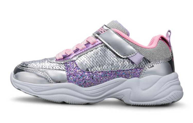 (Youth) Skechers Lite Styles 'Silver Pink' 302060L-SLPK