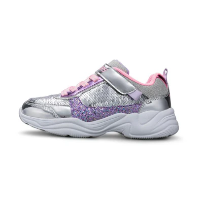 (Youth) Skechers Lite Styles 'Silver Pink'
