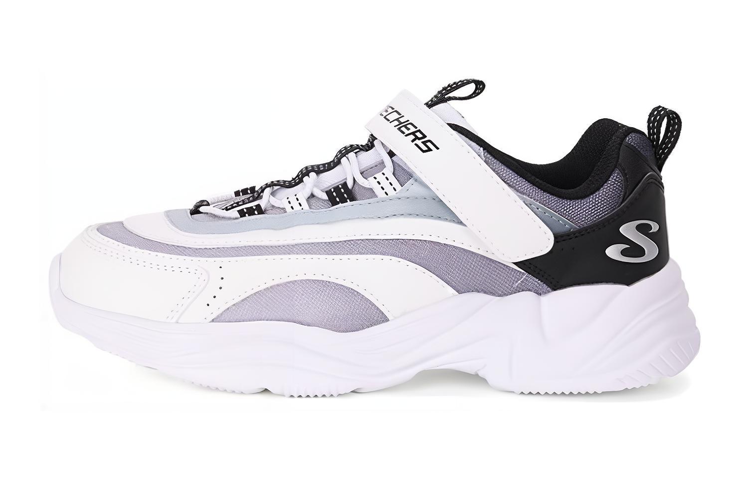 (Youth) Skechers Lite Styles 'White Black Grey' 303903L-WBK