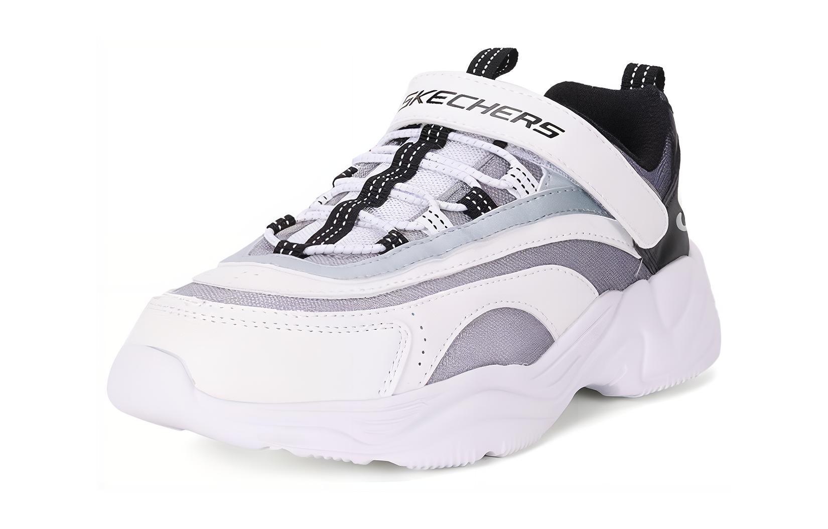 Lookbook (JR) Skechers Lite Styles ''Blanc Noir Gris'' 303903L-WBK