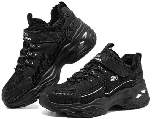 (JR) Skechers Low Top 'Negro Fleece' 302581L-BBK Order (JR) Skechers Low Top 'Negro Fleece' 302581L-BBK