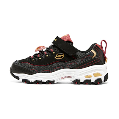 (Youth) Skechers D'lites Sneakers 'Black Red'