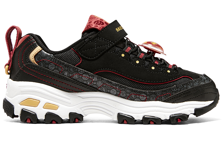 (Youth) Skechers D'lites Sneakers 'Black Red' 圖 2
