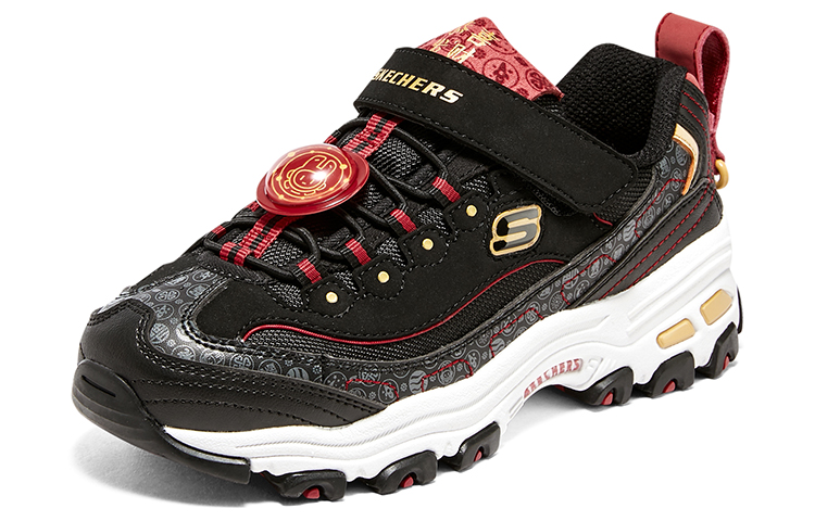 (Youth) Skechers D'lites Sneakers 'Black Red' 圖 3