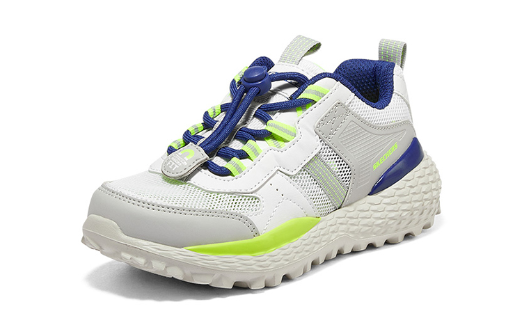 (Youth) Skechers Low-Top Breathable Casual Sneakers 'White Grey Green' 圖 3