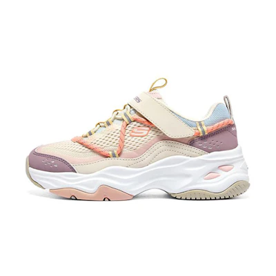 (Youth) Skechers Low Top Durable Dad Shoes 'White Pink'