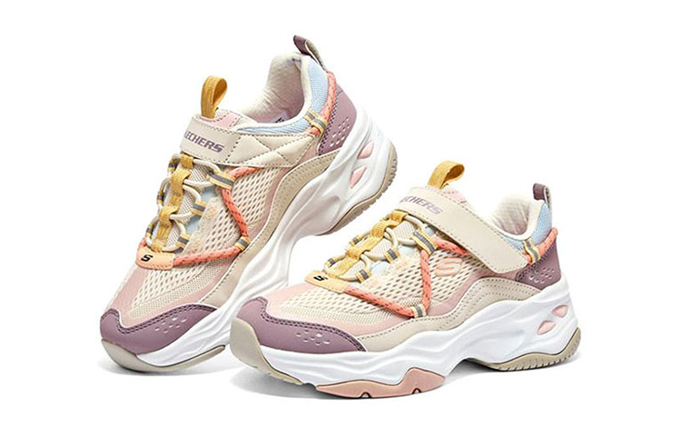 (Youth) Skechers Low Top Durable Dad Shoes 'White Pink' 圖 3