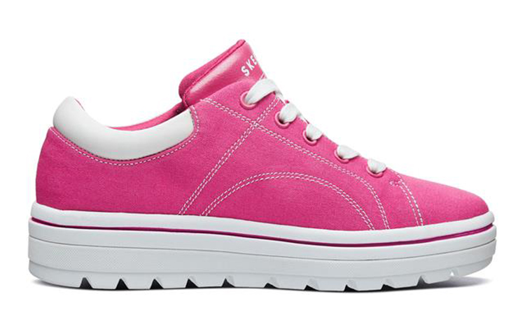 Order (JR) Skechers Kasut Platform Rendah 'Peach White' 84706L-HTPK