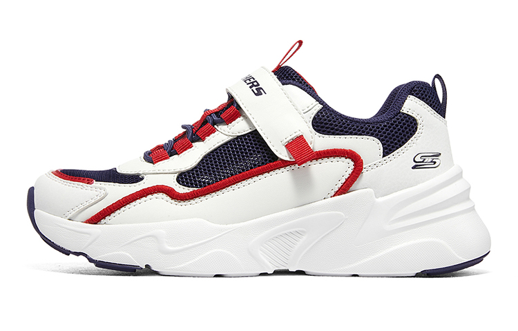 Buy (JR) Skechers Sepatu Sneakers Velcro Rendah 'Putih Biru' 406117L-WNVR