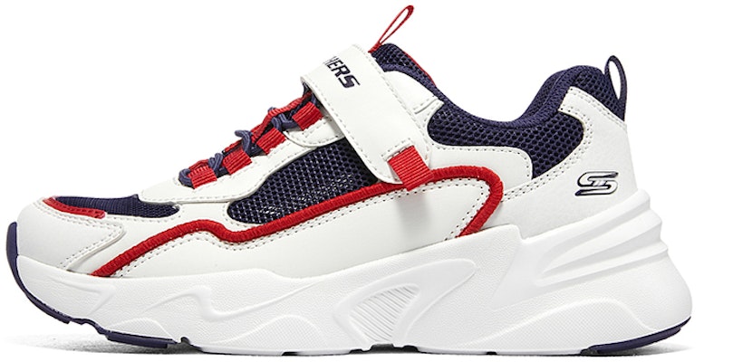 (JR) Skechers Sepatu Sneakers Velcro Rendah 'Putih Biru' 406117L-WNVR Buy (JR) Skechers Sepatu Sneakers Velcro Rendah 'Putih Biru' 406117L-WNVR