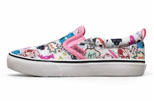 (Youth) Skechers Marley Jr Slip-On 'White Black Pink' 300001L-WBPK (Youth) Skechers Marley Jr Slip-On 'White Black Pink' 300001L-WBPK