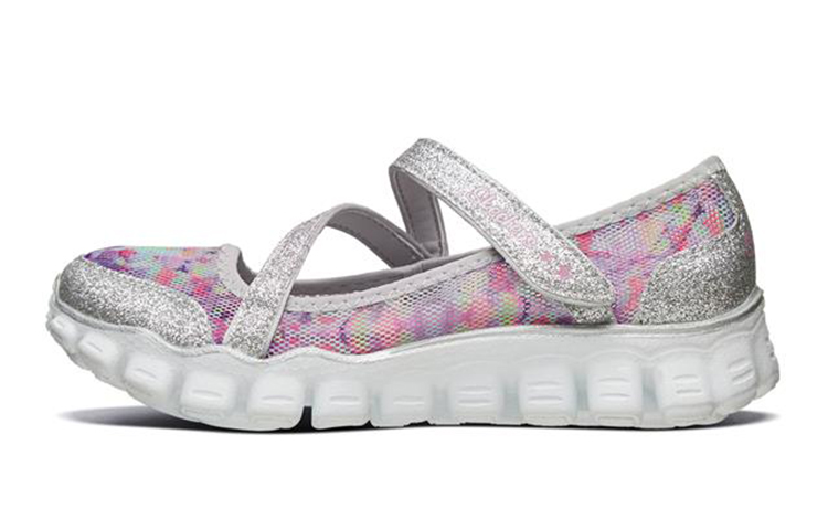 (Youth) Skechers Mary Jane 'Silver Pink' 996459L-SMLT