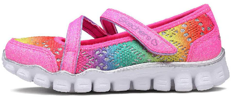 (Youth) Skechers Mary Jane Pink 'Colorful Crochet Princess' 81241L-PKMT (Youth) Skechers Mary Jane Pink 'Colorful Crochet Princess' 81241L-PKMT