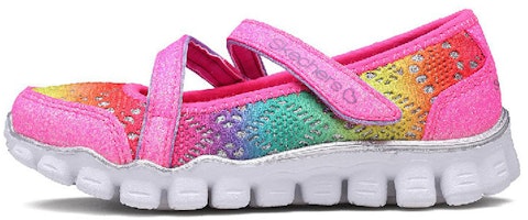(Youth) Skechers Mary Jane Pink 'Colorful Crochet Princess' 81241L-PKMT (Youth) Skechers Mary Jane Pink 'Colorful Crochet Princess' 81241L-PKMT