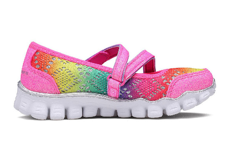 Order (Youth) Skechers Mary Jane Pink 'Colorful Crochet Princess' 81241L-PKMT