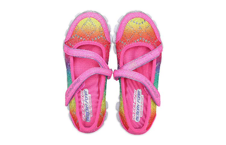Shop (Youth) Skechers Mary Jane Pink 'Colorful Crochet Princess' 81241L-PKMT