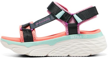 (Youth) Skechers Max Cushioning Sandal Black 302986L-BKMT (Youth) Skechers Max Cushioning Sandal Black 302986L-BKMT
