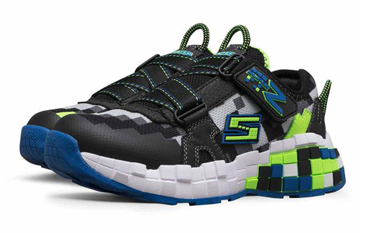 Lookbook (JR) Skechers Mega-Craft "黑蓝绿" 400001L-BBLM