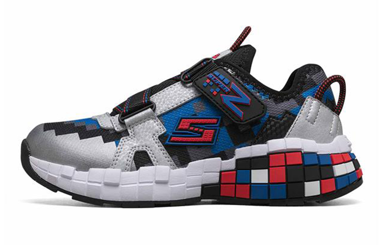 (Youth) Skechers Mega-Craft 'Black Silver Red' 400001L-BKSR