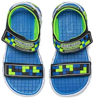 Shop 大童 Skechers Mega-Craft 涼鞋 運動休閒款 黑藍色