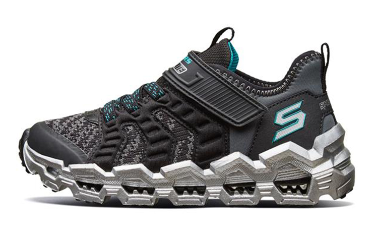 (Youth) Skechers Mega-Flex Lite 2.0 'Black Grey' 97565L-BKCC