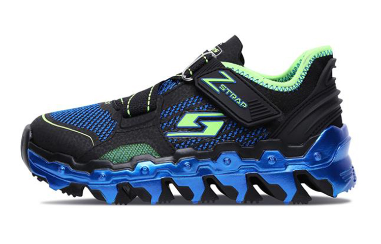(Youth) Skechers Mega-Flex Lite 'Black Blue' 97561L-BBLM