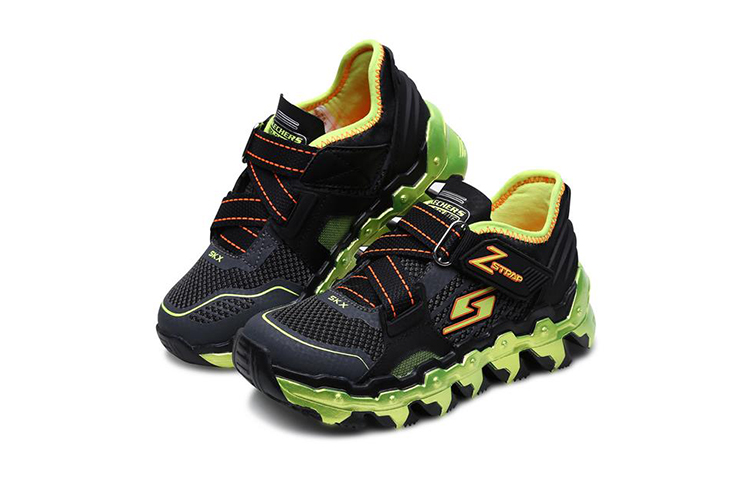 Lookbook (Youth) Skechers Mega-Flex Lite 'Grey Black' 97561L-CCBK