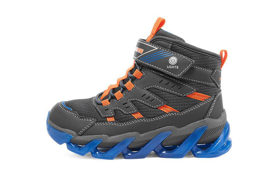 (Youth) Skechers Mega-Surge Sneaker 'Grey Orange Blue' 400131L-CCBL