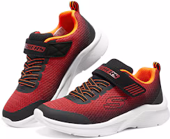 Shop 大童 Skechers BOYS 防滑抗震耐磨 低筒 兒童跑步鞋 黑紅
