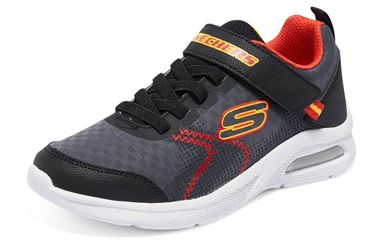 Lookbook (JR) Skechers Microspec - Zovox Sportsneaker ''Schwarz Grau Rot'' 403799L-CCBK
