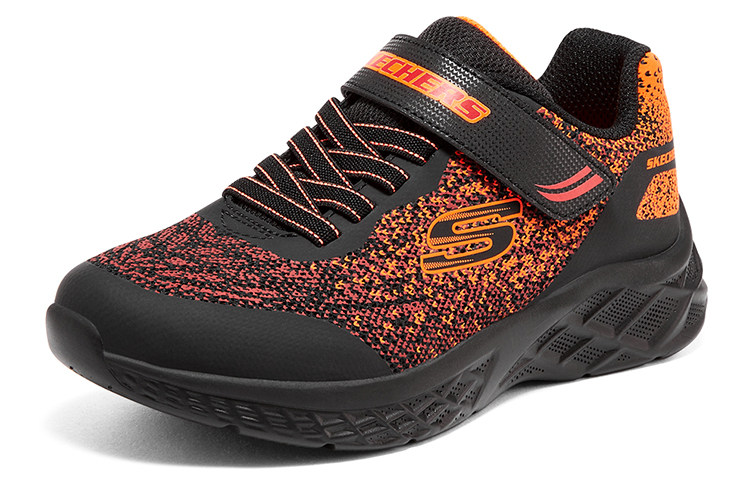 Lookbook (JR) Skechers Microspec 2.0 Tromson ''Schwarz Rot Orange'' 403920L-BKRD