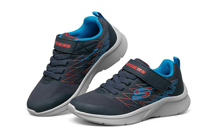 Lookbook (Youth) Skechers Microspec 'Blue Red' 403770L-NVRD