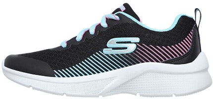 (Youth) Skechers Microspec 'Radient Runner Black Blue' 302126L-BKAQ (Youth) Skechers Microspec 'Radient Runner Black Blue' 302126L-BKAQ