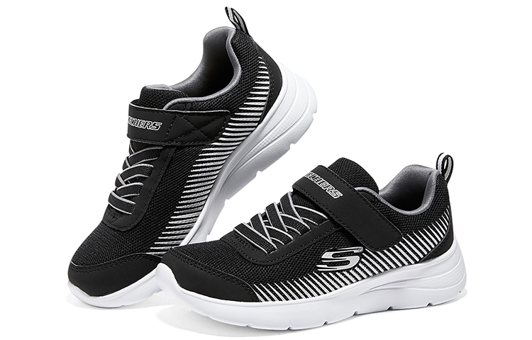 Shop (Youth) Skechers Microspec Gorza Shoes 'Black White' 415016L-BKGY