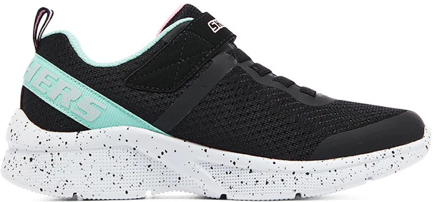 (JR) Skechers Microspec Lifestyle Schoenen ''Zwart Turquoise Wit'' 302488L-BKAQ Order (JR) Skechers Microspec Lifestyle Schoenen ''Zwart Turquoise Wit'' 302488L-BKAQ