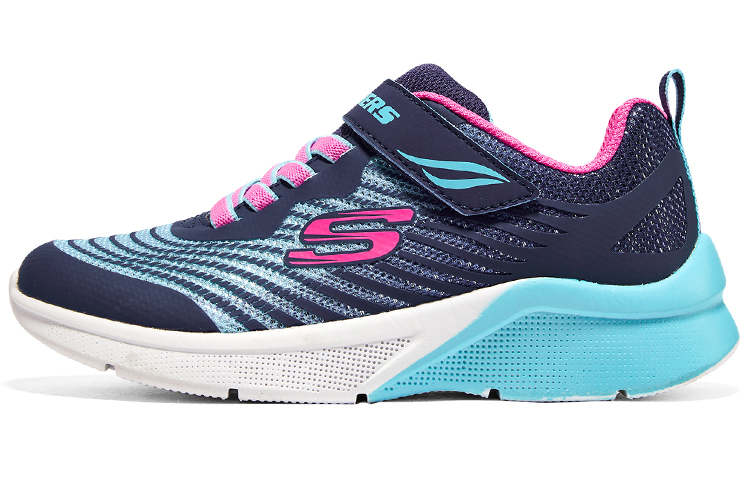 Buy (JR) Sneakers Skechers Microspec Rejoice Racer Sportive ''Nero Blu Rosa'' 302349L-NVMT