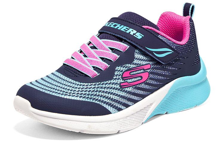 Lookbook (JR) Sneakers Skechers Microspec Rejoice Racer Sportive ''Nero Blu Rosa'' 302349L-NVMT